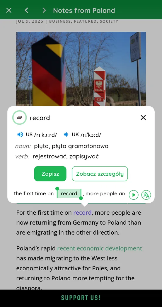 Feature 7 of english