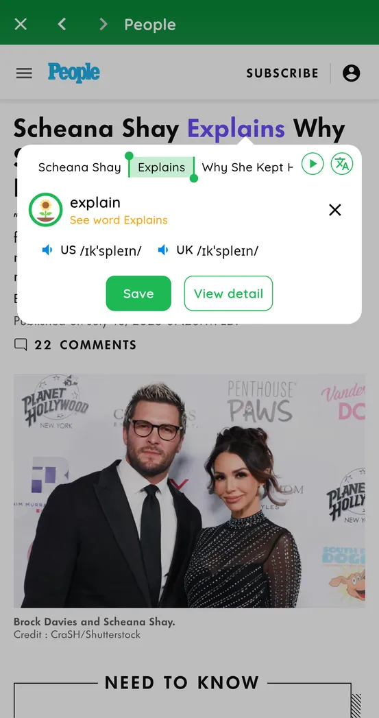 Feature 7 of english